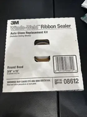08612 3m Windo-weld Windshield 3/8 Inch X 15ft Ribbon Sealer Kit - Auto Glass Sealant