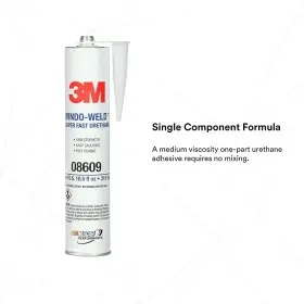 545006 3m 08609 Adhesive Windoweld Super Fast Urethane Auto Glass Bonding Black 10.5oz
