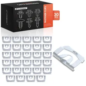 Aprcf4458 A-premium 30pcs Metal Window Windshield Set Of 30 Pcs Fastener Clips Silver