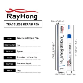 Rae04-a015-1-wh1 Ac Auto Coin High-quality Car Color Touch-up Set With Traceless Repair Pen - Scratch Remover