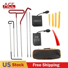Ksj-0002 Ace Autoparts 11pcs Emergency Car Door Unlocking Repair Kit Air Wedge Pump With Carry Bag #3
