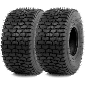 2tire-15x600-6tubeless-turf Ar-pro 2-pack 15x6.00-6 Tubeless Turf-v Black Chevron Tread V-pattern