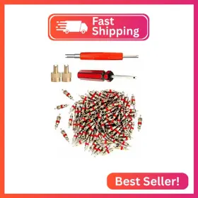 Aracey 8542044005 Valve Core Remover With 100 Pcs Car Truck Replacement Tpms Nickel Plated