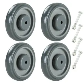 A0162 Atpeam Shopping Cart Wheel Replacement Kit 5 Inch Double Ball Bearing Caster Wheels