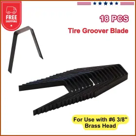 Aulpq 445007850815 #6 3/8 Inch Tire Groover Blade 18 Pcs For Ideal Regroover Tool Blades