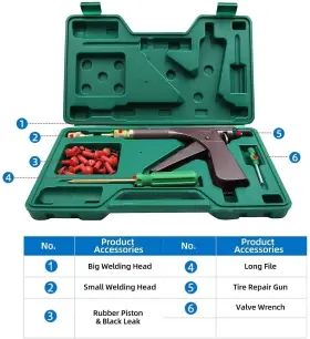 Mmt210888 Autoand Motorcycle Tire Repair Gun Tyre Puncture Wheel Plugger Kit Mushroom Plug #3