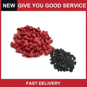 Automall Tech 683867515742 Universal 8mm Dia Mushroom Shaped Car Tire Repair Insert Red Black Pack Of 90