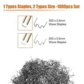 Automall Tech 726215611090 Universal Car Hot Staples Welder Stapler Repair Kit 0.6mm 0.8mm Pack Of 1000 #3