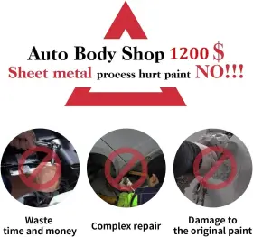 Autopdr 736081841484 Paintless Dent Repair Kits 100pcs Car Removal Tools Come With 4 #2