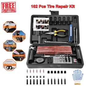 Ayur1 Autown 102 Pcs Tire Repair Kit Heavy Duty Plug For Car Truck Atv Rv Trailer Tractor
