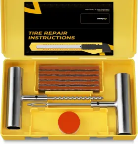 Ctrt33 Autown Tire Repair Kit With Plugs Fix Punctures And Plug Flats Ease - Heavy Duty