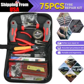 18j61763efus Autoxbert Tire Repair Kit Plug Car Truck Motorcycle Home Diy Flat Puncture Patch Tool Set