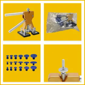 9070161 Auxito 19 Pcs Dent Paintless Car Repair Remover Puller Lifter Kit Hail Dint Tool Damage #3