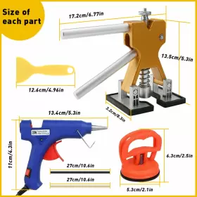 Zs9070162 Auxito 32 Pcs Dent Paintless Car Puller Repair Kit Remover Lifter Dint Hail Damage Tool #2