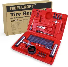 Xh-az7001 Awelcraft 57 Pcs Set Truck Tool Box Heavy Duty Tire Repair And Flat Plug Kit Tractor