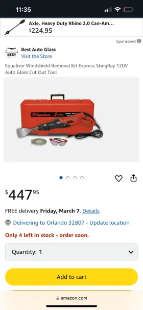 Ldt204 Bag Equalizer Windshield Removal Kit Express Stingray 120v Auto Glass Cut Out Tool