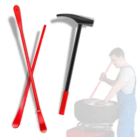 Bbn0003 Bamcaw Tire Bead Breaker Tool With Hammer And 30inch Iron Red