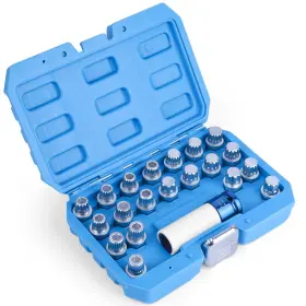 Mmt210768-382-1147339421 Beley Wheel Lock Lug Nuts Set Automotive Anti-theft 21 Pcs Bmw Silver