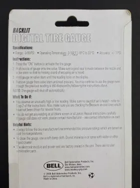 22-5-60097-m Bell Automotive Monkey Grip Black Silver Digital Tire Gauge New #2
