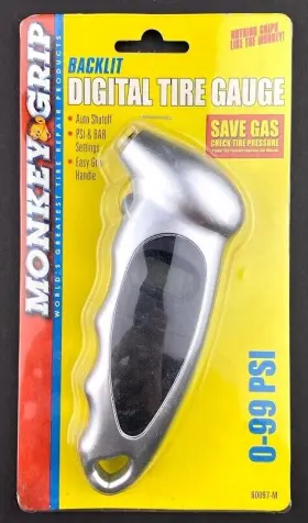 22-5-60097-m Bell Automotive Monkey Grip Black Silver Digital Tire Gauge New