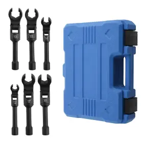7ef6tq Bfo Flex-head Crows Foot Line Wrench 3/8 Inch Drive Injector Fuel Sockets New