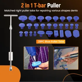 Cm1ryg Bfo Automobile Body Repair With Slide Hammer T Bar Dent Puller Blue Tabs #2