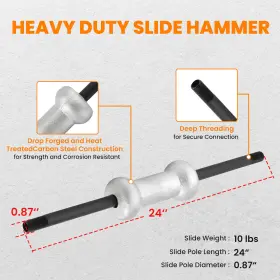 Irz5b4 Bfo Slide Hammer Dent Puller Repair Tool Bearing Wrench Adapter Axel Remover Set #2