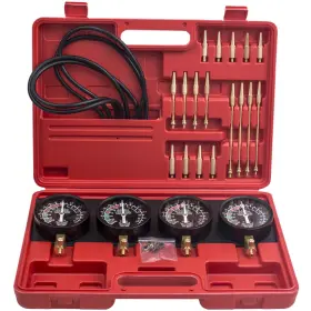 Qexm03 Bfo Motorcycle Carb Synchronizer Balancer Tool Kit With 4 Gauges And Universal Adapters