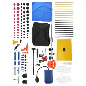 R8vwvv Bfo 107pcs Dent Puller Kit Bridge Tool Glue Gun Tabs Hammer Car Body Repair Set