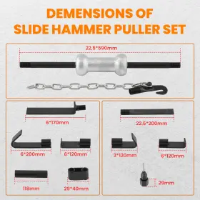 Srf78c Bfo Slide Hammer Dent Puller 13lbs Auto Body Repair Bearing Axel Set New #3