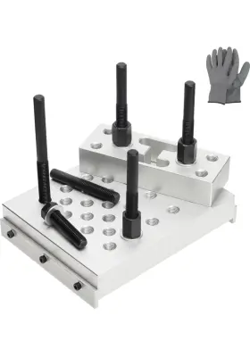 Bjs072 Bjs 072 Reluxgo Universal Drill Press Support Block Plate Tool Set Kit 30 Ton Silver