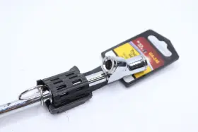 Ga-248 Black Jack Long Chrm Dual Truck Tire Gauge With Plastic Slide