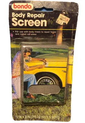 Bondo 076308009298 Vintage Auto Body Repair Screen - Holes/rust 72x3 Inch 929 New Nos