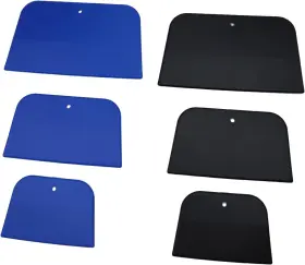 Tn-6scraper Brand Tunan Auto-black Blue 6pcs Plastic Body Filler Spreaders Auto Spreader Automotive Black