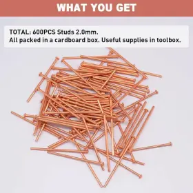 Branded 784124732947 600pcs Stud Welding Pins 2.0mm Car Dent Puller Welder Tips Nails Tool #3