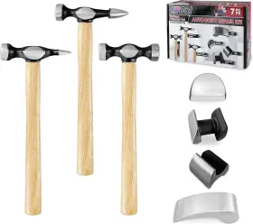 Branded C&t7-4 Auto Body Repair Tool Kit 7-piece Carbon Steel Hammer Dolly For Dent Fender Work