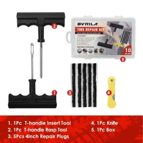 Bvrila 780139405951 Heavy Duty Tire Plug Kit Universal Repair With Plugs For Car Motor #2