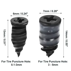 Carpopart 640283593983 Universal Vacuum Tyre Repair Nails Tire Nail With Storage Box Pack 10 #3