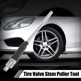 Carpopart 782685253093 Universal Tire Valve Stem Puller Tool With Core Silver Tone For Car #2