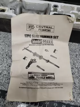 05223 Central Forge 17 Piece Slide Hammer Set 5 Model #2