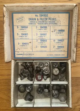 194900 Champ Service Items Oversize Standard Self Threading Drain Filler Plugs Number Kit