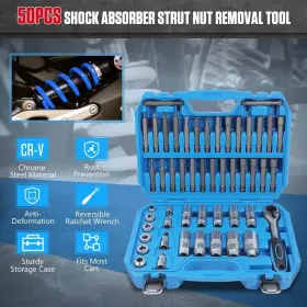 Mmt211391-2 Cmtool 50pcs Drive Shock Absorber Strut Nut Removal Sleeve Tool Kit For All Vehicles #2