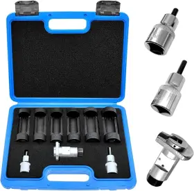Mmt599 Cmtool 9pc Strut Nut Socket Absorber Removel Tool Set With 12 Point 1/2 Inch Drive Suspension