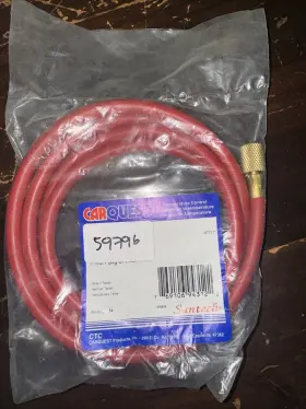 409529 Cq Branded 4 Seasons 59796 - 96 Inch Red Manifold Gauge R134a Service Hose