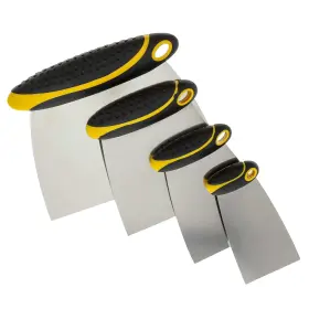 Custom Shop 848849002379 4piece Set Of Carbon Spring Steel Body Filler And Putty Spreaders/scraper Wi