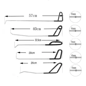 Toolpc-210722-b09tpbxw74 Cygoods 721927226112 12pcs/set Auto Dent Repair Rods Kit Body Hook Robs Removal #3