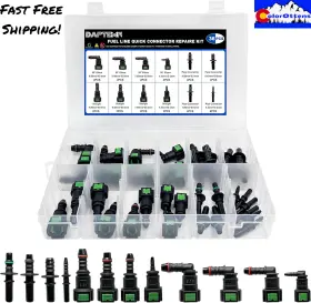 D-th-ryg002 Daptemn 36 Piece Fuel Line Quick Connect Repair Kit 12 Sizes 2-6 Pieces Each