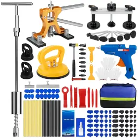 Dark Rescue 765477659785 135 Pcs Paintless Car Dent Puller Kit With Slide Hammer And Suction Cup