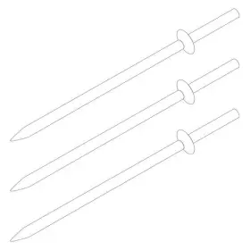 Df-503l Dent Fix Corporation 3 Pieces Long Welding Electrodes For Maxi Df-505