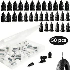 9071901 Donwell 50/100pcs Tire Puncture Repair Nails&screwdriver Tubeless Plug Tool Kit Set